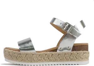 Soda CLIP ~ Women Open Toe Ankle Strap Platform Espadrille Sandal