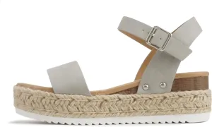 Soda CLIP ~ Women Open Toe Ankle Strap Platform Espadrille Sandal