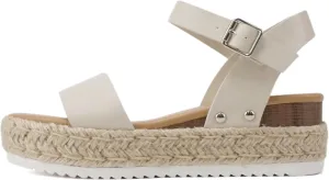 Soda CLIP ~ Women Open Toe Ankle Strap Platform Espadrille Sandal