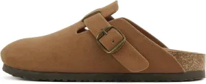 Soda Regis ~ Women Round Toe Buckle Strap Slip-On Flatform Clog