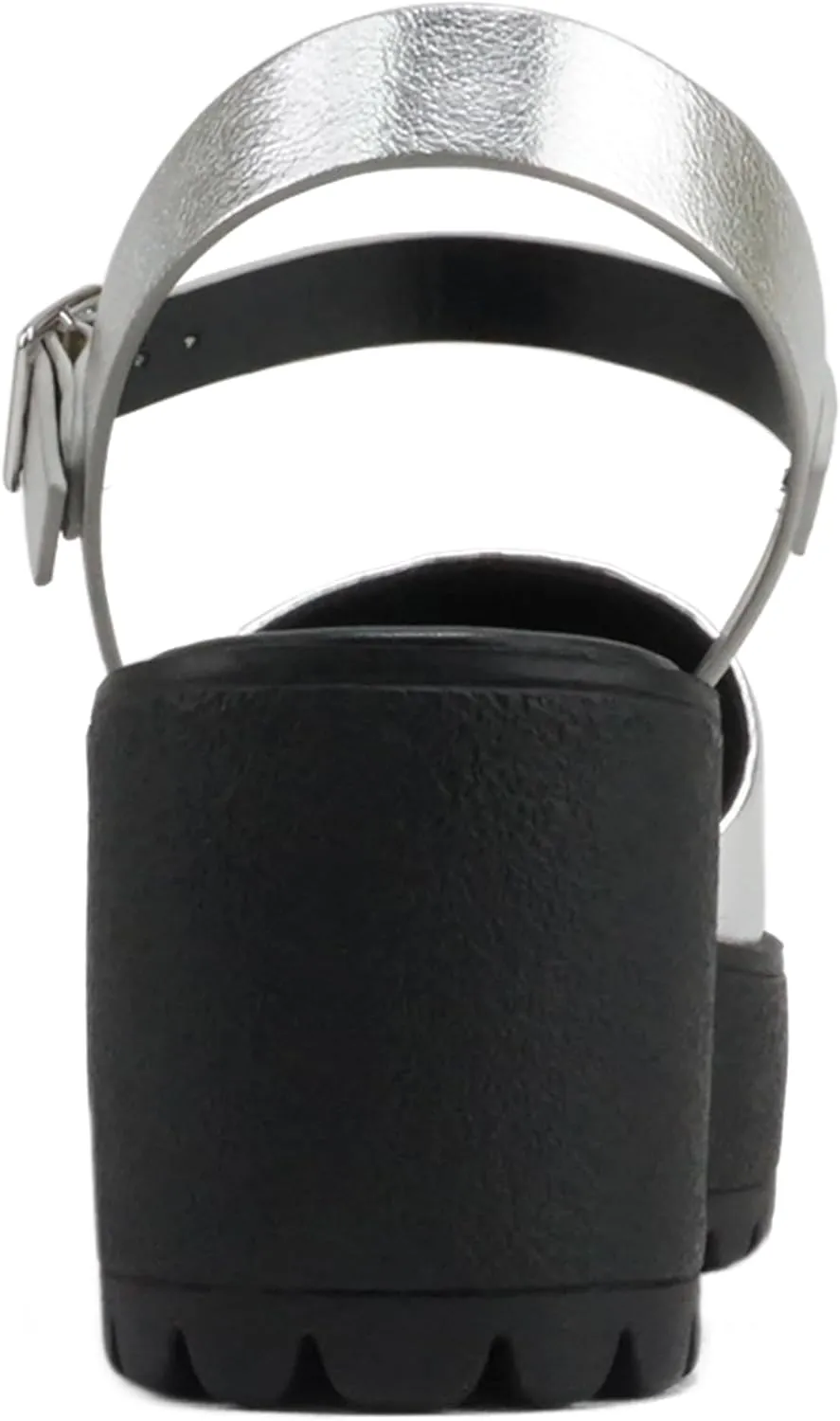 Soda “Stacie” ~ Women Open Toe Lug Sole Mid Block Heeled Sandals with Adjustable Ankle Strap