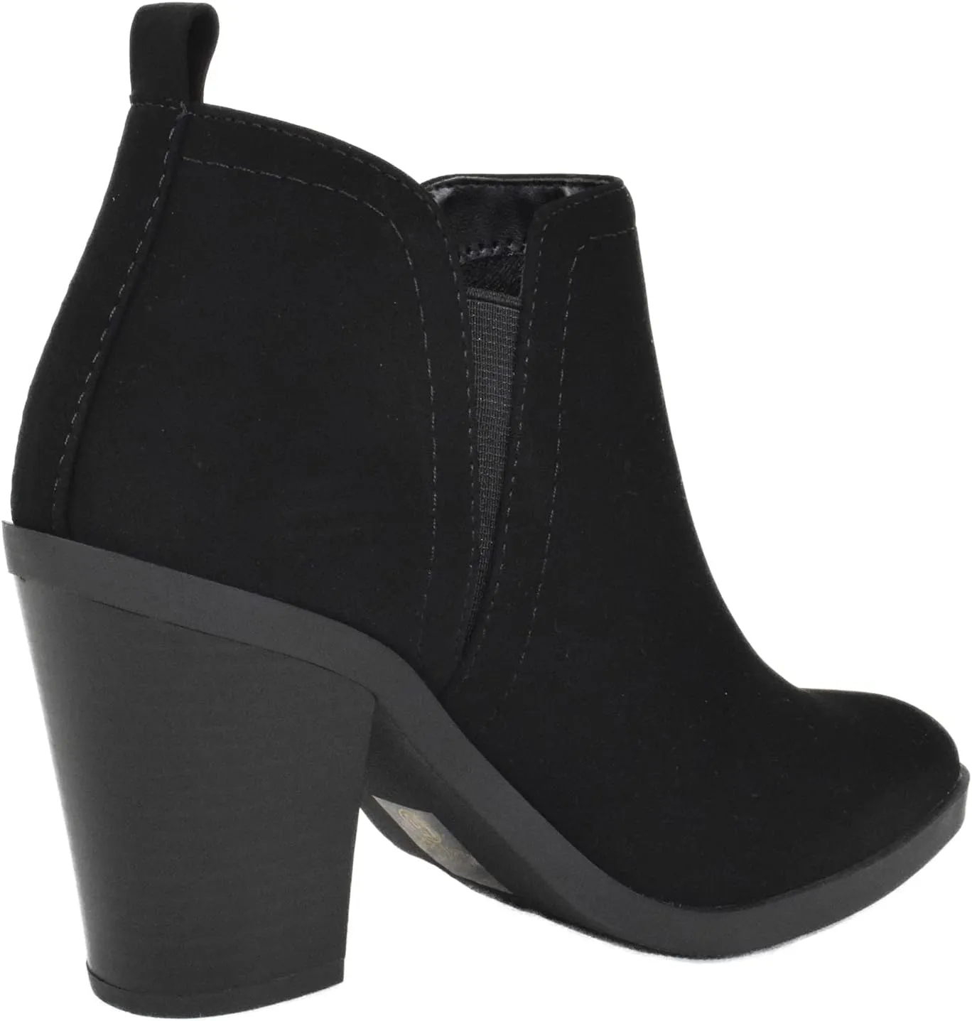 Soda Women Ankle Boots Slip On Booties V Cut Shaft Pointed Toe Sense-S