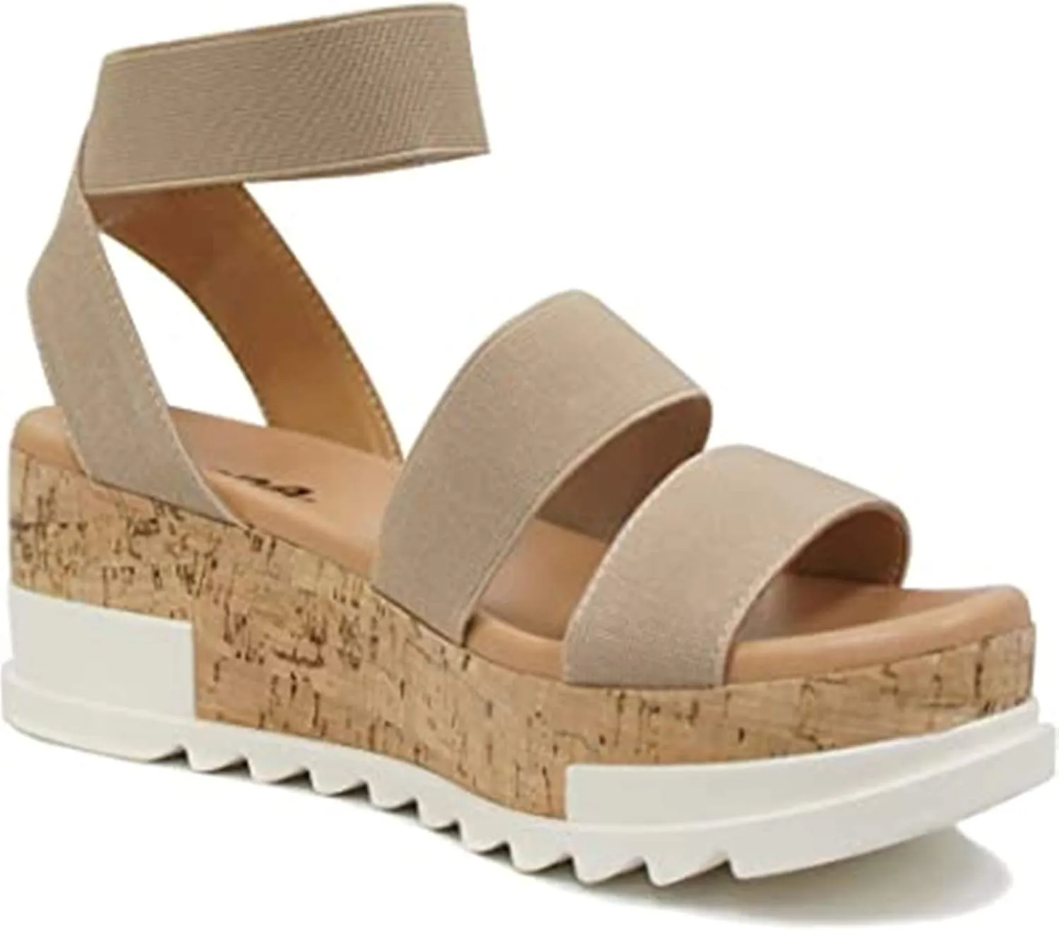 SODA Women's Open Toe Ankle Strap Espadrille Sandal