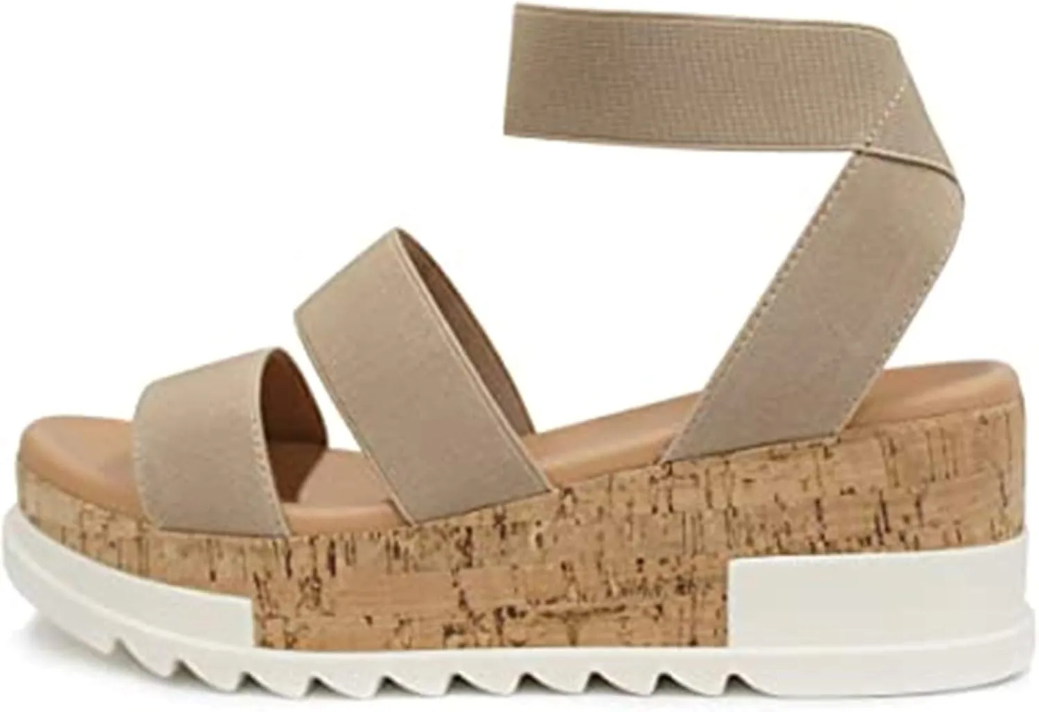 SODA Women's Open Toe Ankle Strap Espadrille Sandal