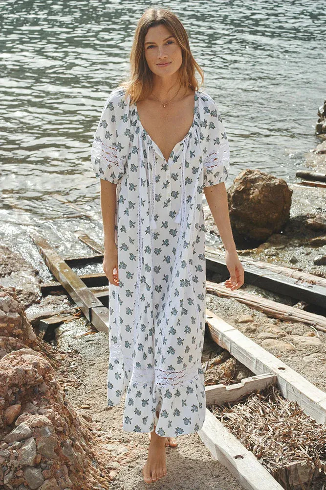 SPELL - Fable Block Printed Midi Dress - Wild Poppy
