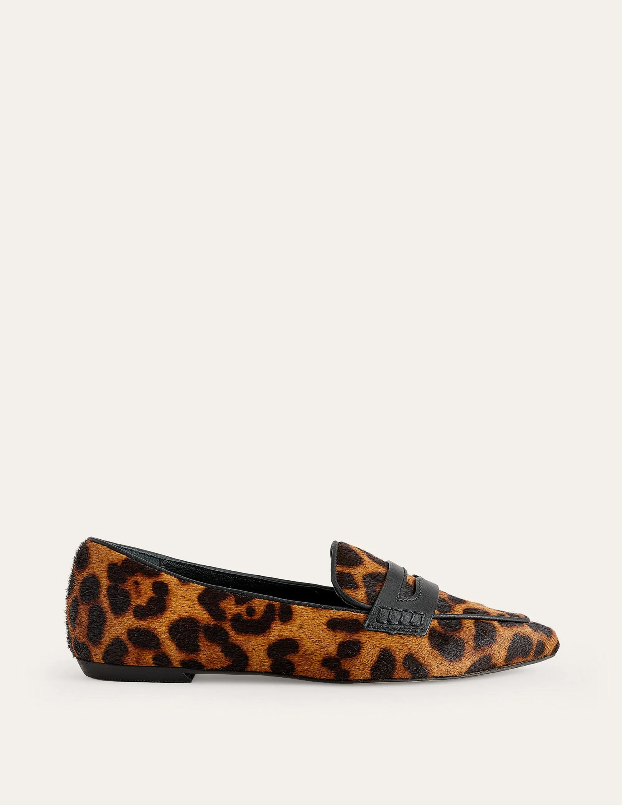 Spitz zulaufende Loafer-Klassisches Leopardenmuster