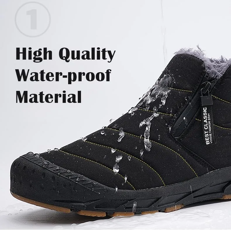 STRIDEN Arctic Wanderer - Unisex Winter Ankle Boots, Water and Snow proof, Warm plush inner lining, Non-Slip Sole, Easy Slip-on and Comfort