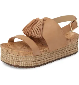 Suede Monicca Tassel Desert Suede Sandals Schutz Flexible Curated collection Cork Platform Nude Monica