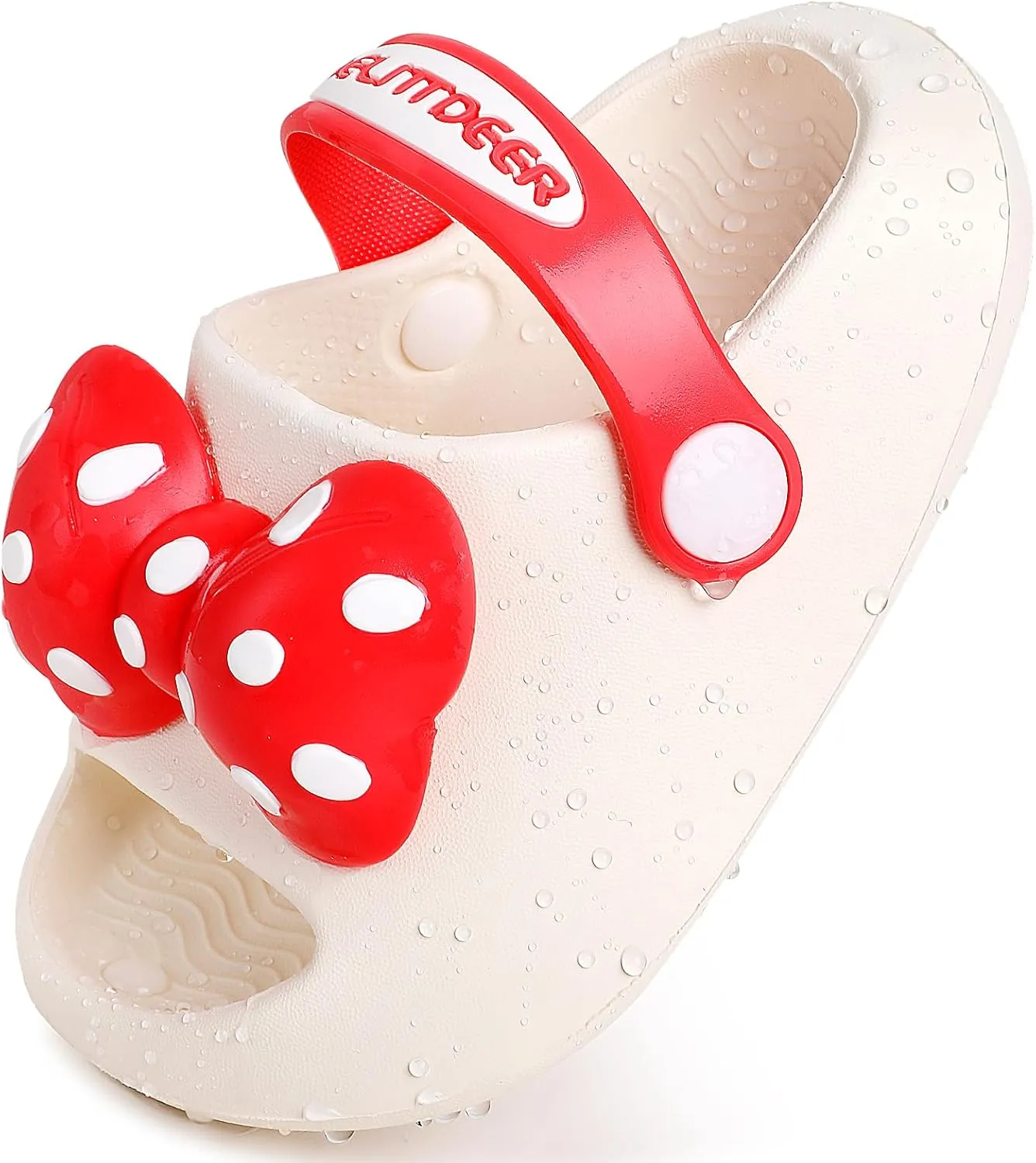 techcity Toddler Little Kids Slide Sandals Cute Summer Shower Beach Pool Slippers Thick Sole Slip On Sandals Water Shoes with Backstrap Boys Girls Clogs