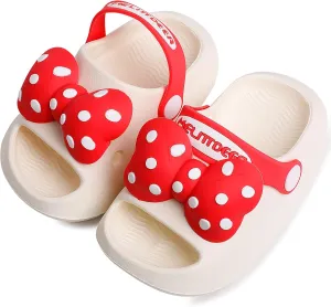 techcity Toddler Little Kids Slide Sandals Cute Summer Shower Beach Pool Slippers Thick Sole Slip On Sandals Water Shoes with Backstrap Boys Girls Clogs