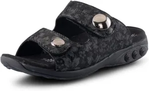 Therafit Eva Women's Leather Adjustable Strap Slip On Sandal - Special Edition - for Plantar Fasciitis/Foot Pain
