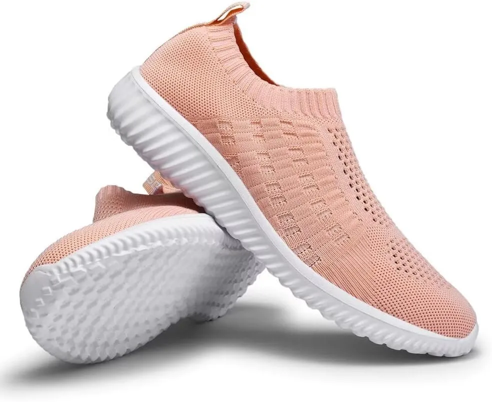 TIOSEBON Women's Athletic Walking Shoes Slip on Casual Mesh Soft Breathabale Sneakers