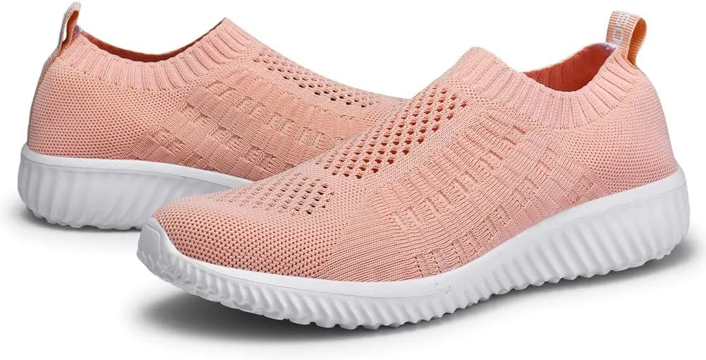 TIOSEBON Women's Athletic Walking Shoes Slip on Casual Mesh Soft Breathabale Sneakers