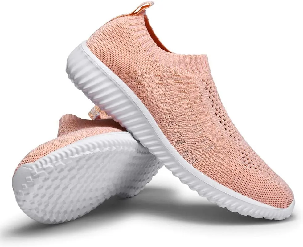 TIOSEBON Women's Athletic Walking Shoes Slip on Casual Mesh Soft Breathabale Sneakers