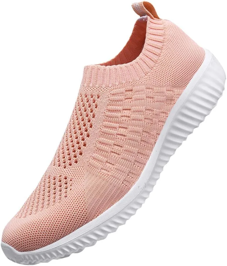 TIOSEBON Women's Athletic Walking Shoes Slip on Casual Mesh Soft Breathabale Sneakers