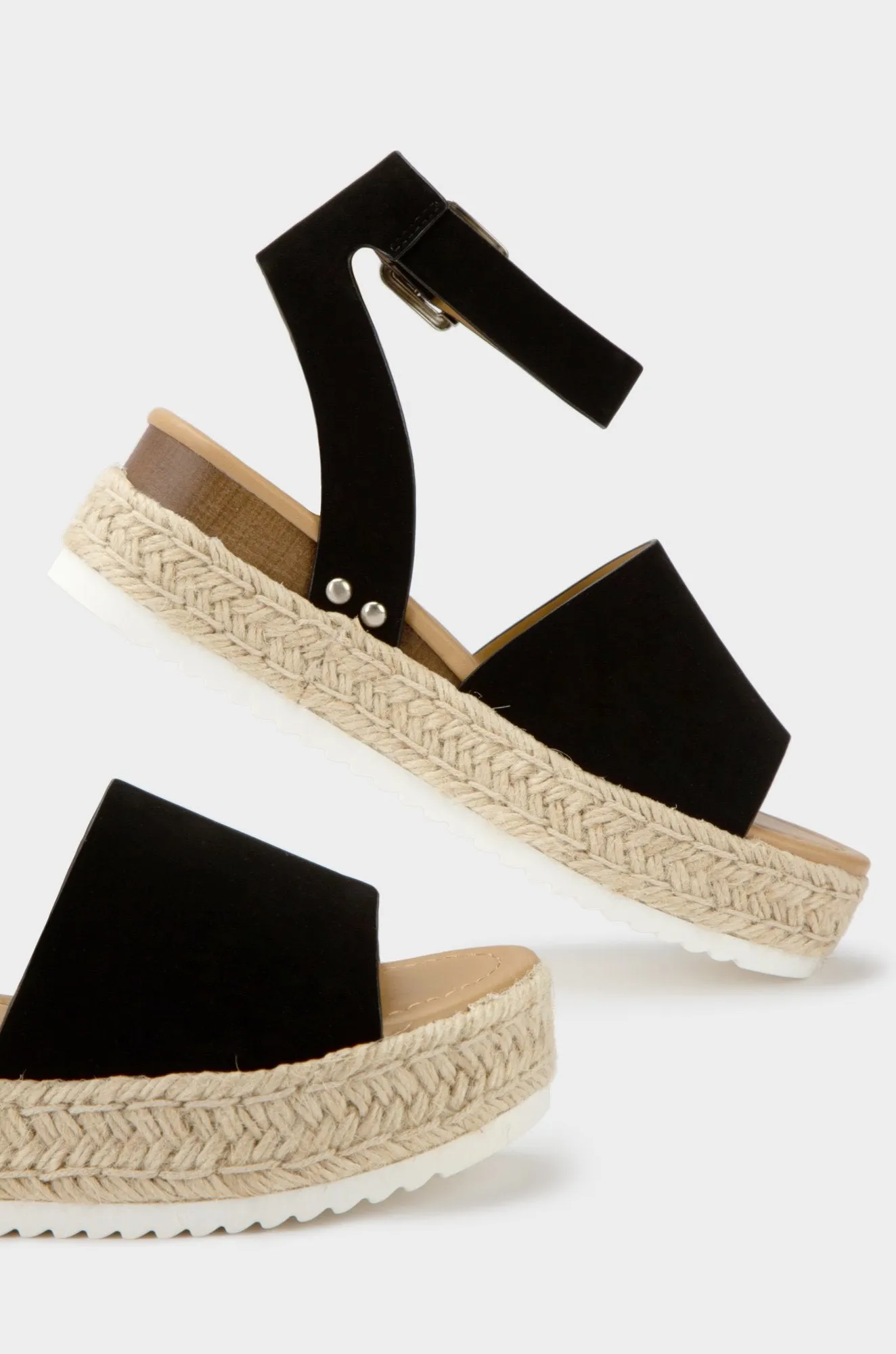 Toe Buckle Topic Rubber Open Black Soda Personalized assistance Casual Sole Wedge Sandals Ankle Custom design Flatform Strap Trim Espadrilles