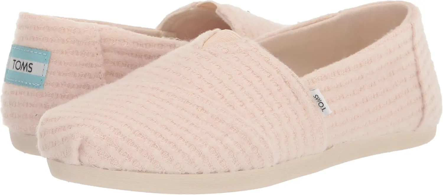 TOMS Womens Alpargata Repreve Slip On Flats Casual - Black