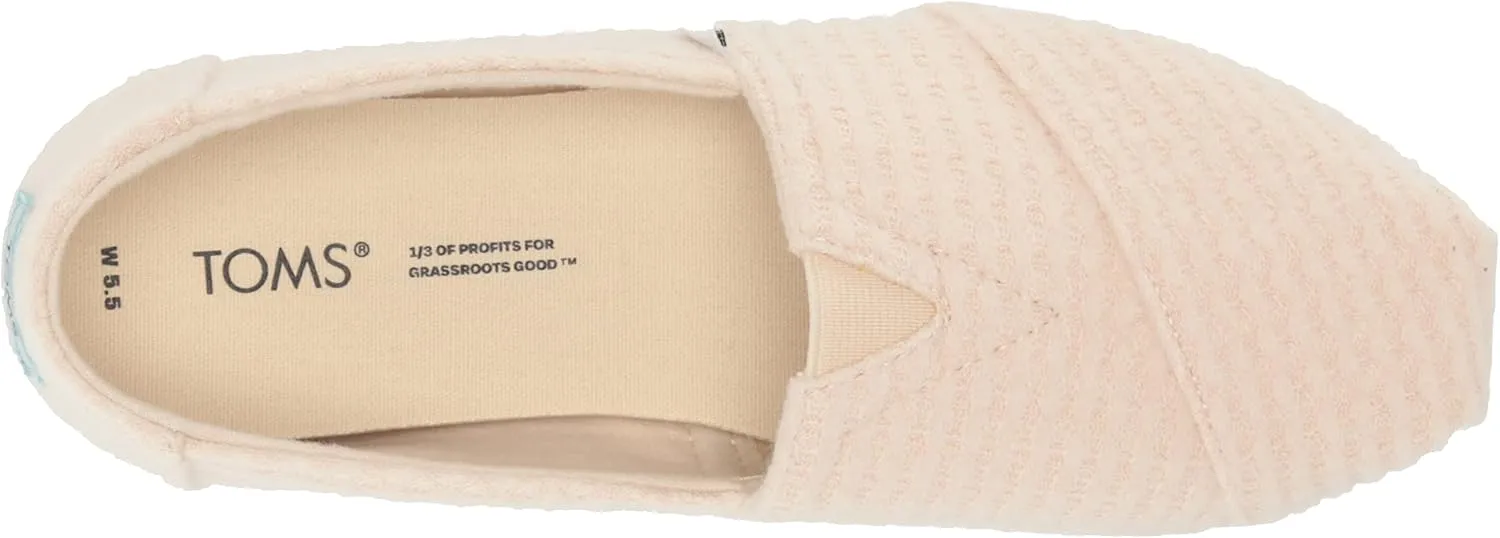 TOMS Womens Alpargata Repreve Slip On Flats Casual - Black