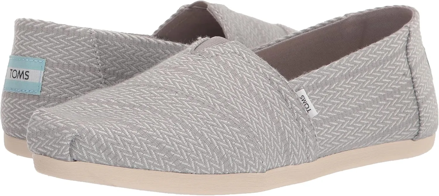 TOMS Womens Alpargata Slip On Flats Casual - Black