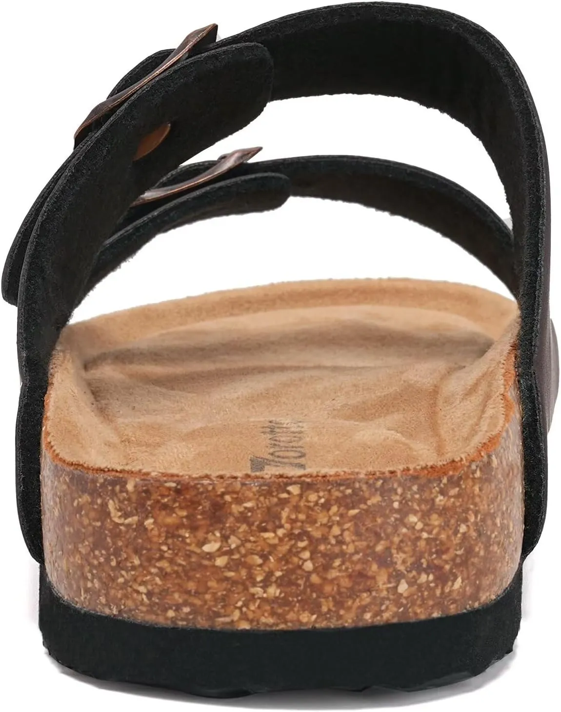 Torotto Mens Slides with Cork Footbed Open Toe Adjustable Webbing Flat Sandals for Walking | Beach | Indoor