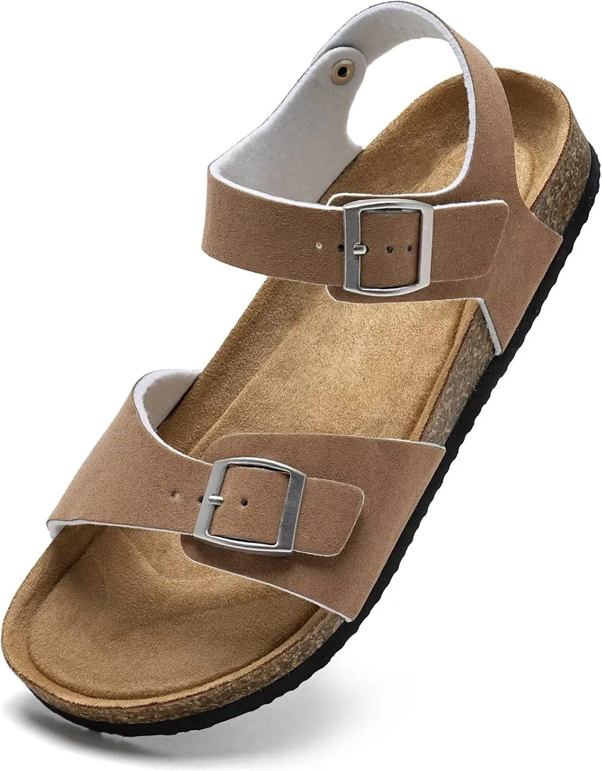 Torotto Womens Sandals with Cork Footbed Open Toe Adjustable Webbing Athletic Slides Sandals for Walking | Beach | Indoor Outdoor