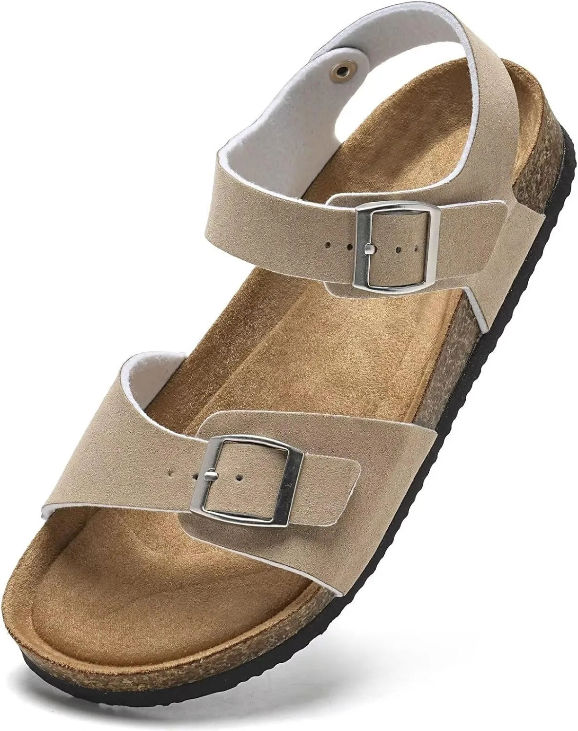 Torotto Womens Sandals with Cork Footbed Open Toe Adjustable Webbing Athletic Slides Sandals for Walking | Beach | Indoor Outdoor