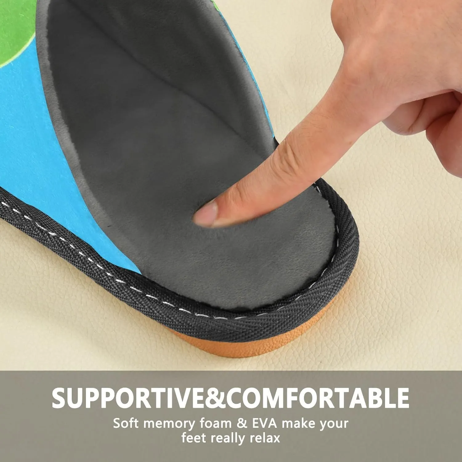 Unisex Fuzzy Foam Slippers Non-Skid Slip-on Soft Warm Sole Fleece Shoes 4-11