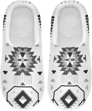 Unisex Memory Foam House Slippers Non-Skid Soft Warm Sole Coral Fleece Slip-on Closed Toe Hand Free Shoes for Bedroom Travel 6-17