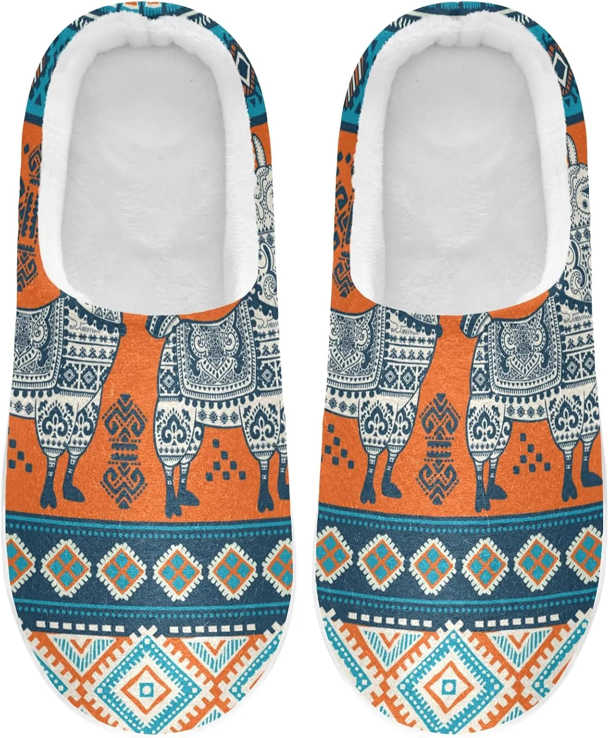 Unisex Memory Foam House Slippers Non-Skid Soft Warm Sole Coral Fleece Slip-on Closed Toe Hand Free Shoes for Bedroom Travel 6-17