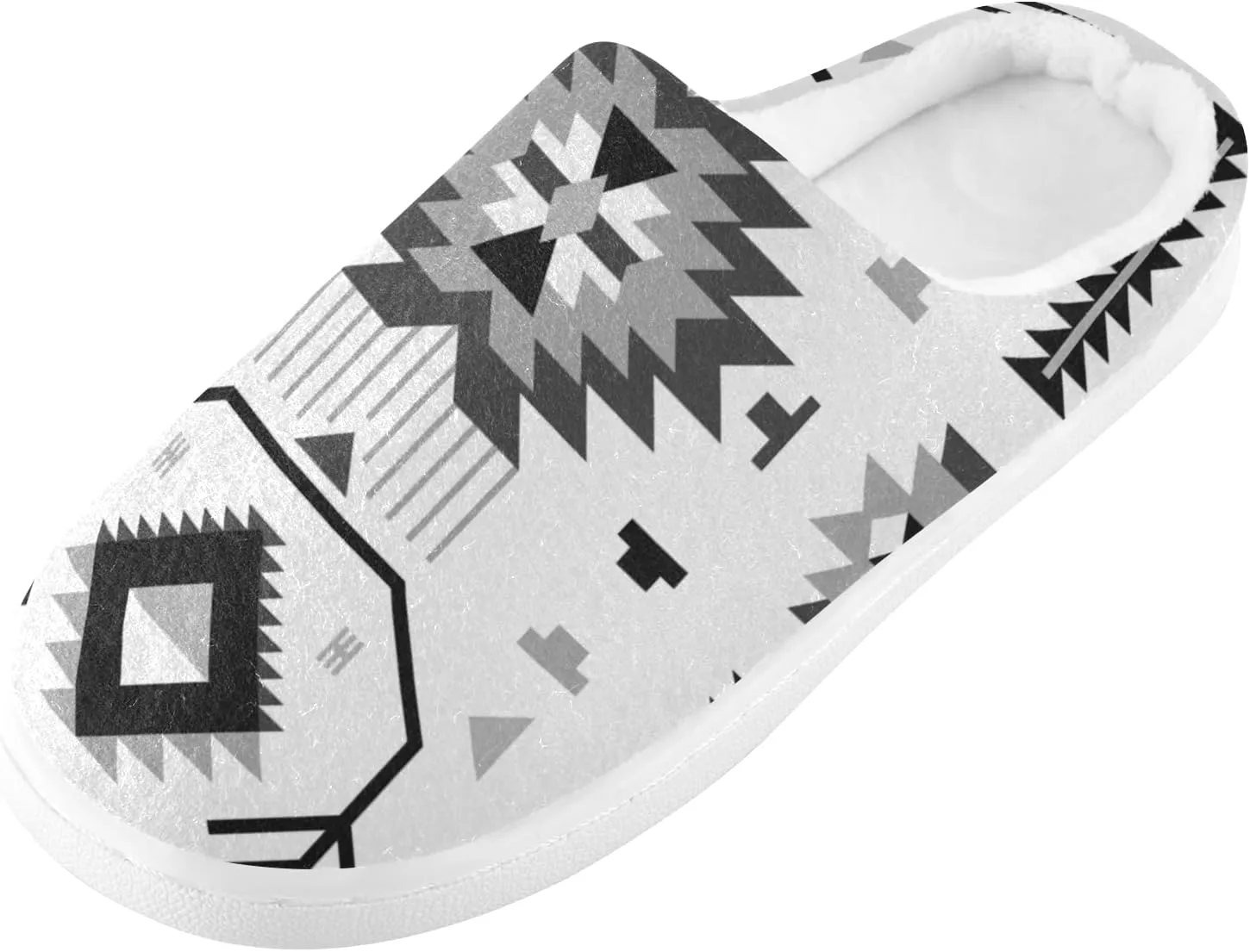 Unisex Memory Foam House Slippers Non-Skid Soft Warm Sole Coral Fleece Slip-on Closed Toe Hand Free Shoes for Bedroom Travel 6-17