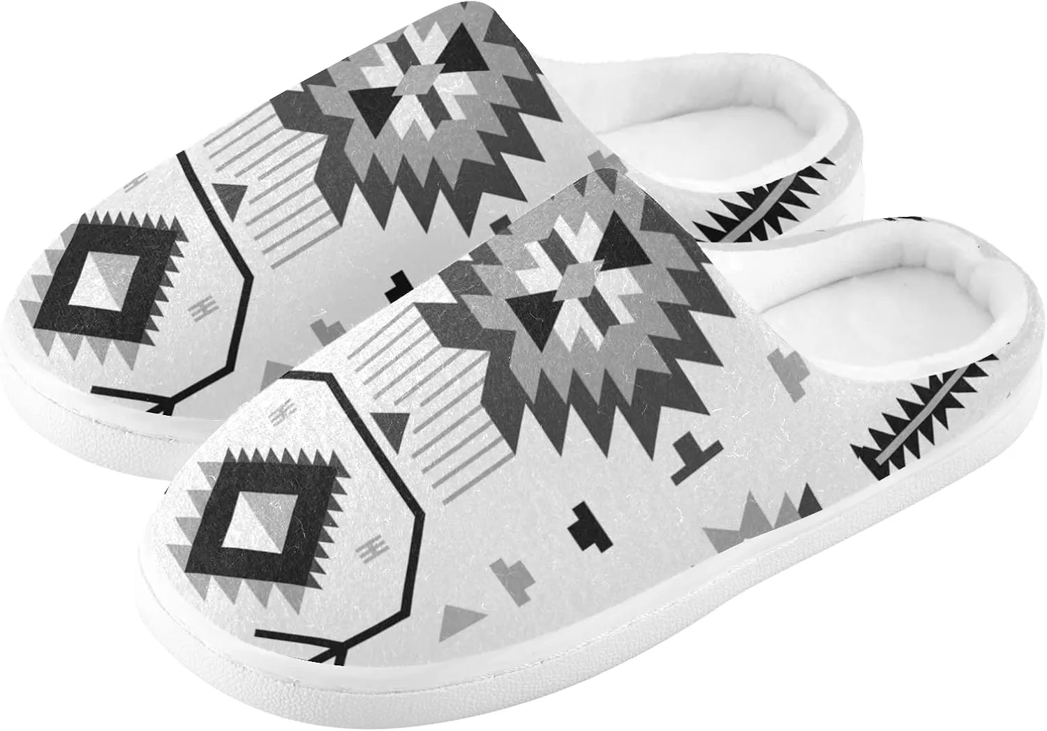 Unisex Memory Foam House Slippers Non-Skid Soft Warm Sole Coral Fleece Slip-on Closed Toe Hand Free Shoes for Bedroom Travel 6-17