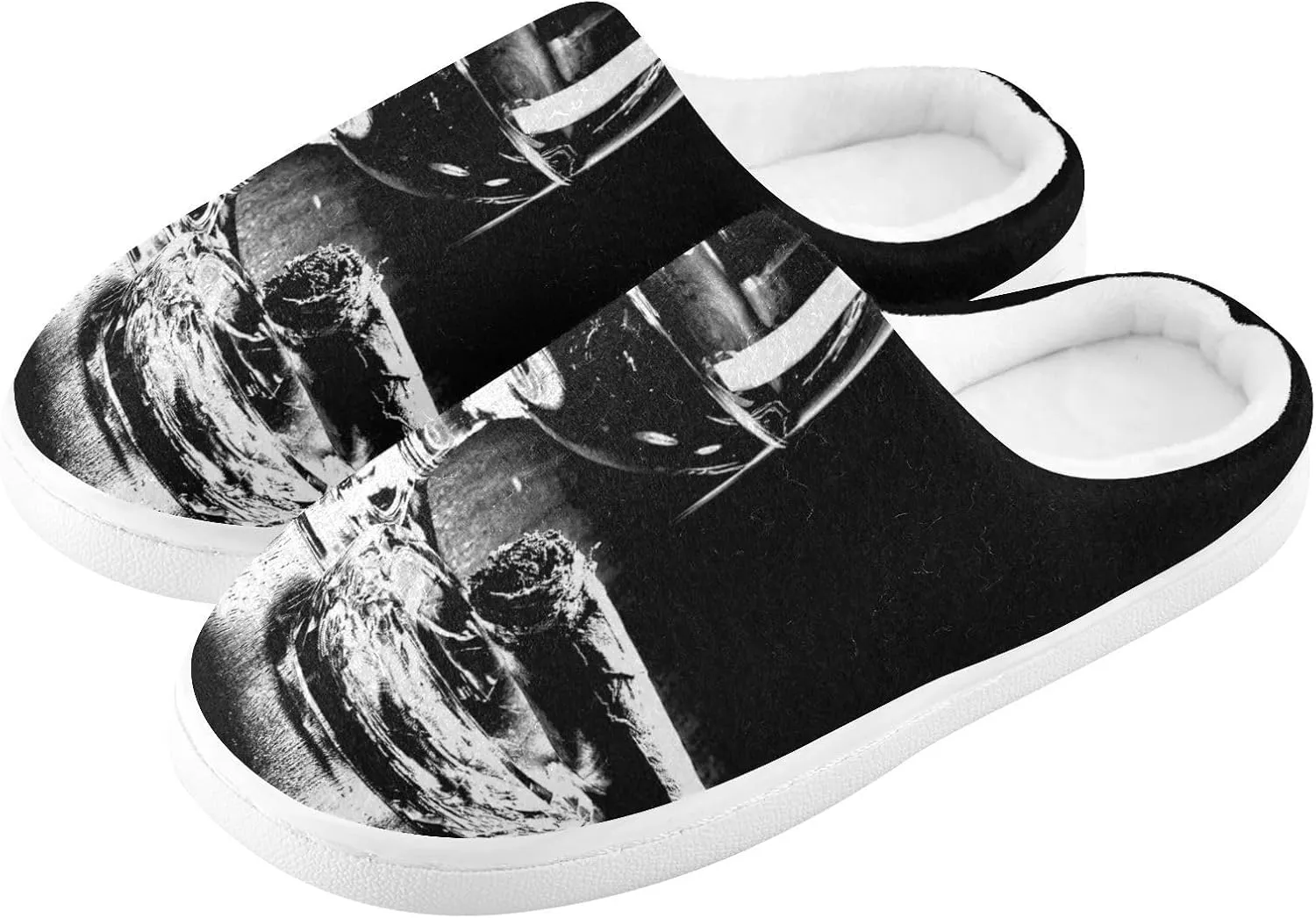 Unisex Memory Foam Slippers Non-Skid Slip-on Soft Warm Sole Fleece Shoes 6-17