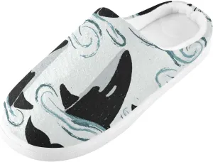 Unisex Memory Foam Slippers Non-Skid Slip-on Soft Warm Sole Fleece Shoes 6-17