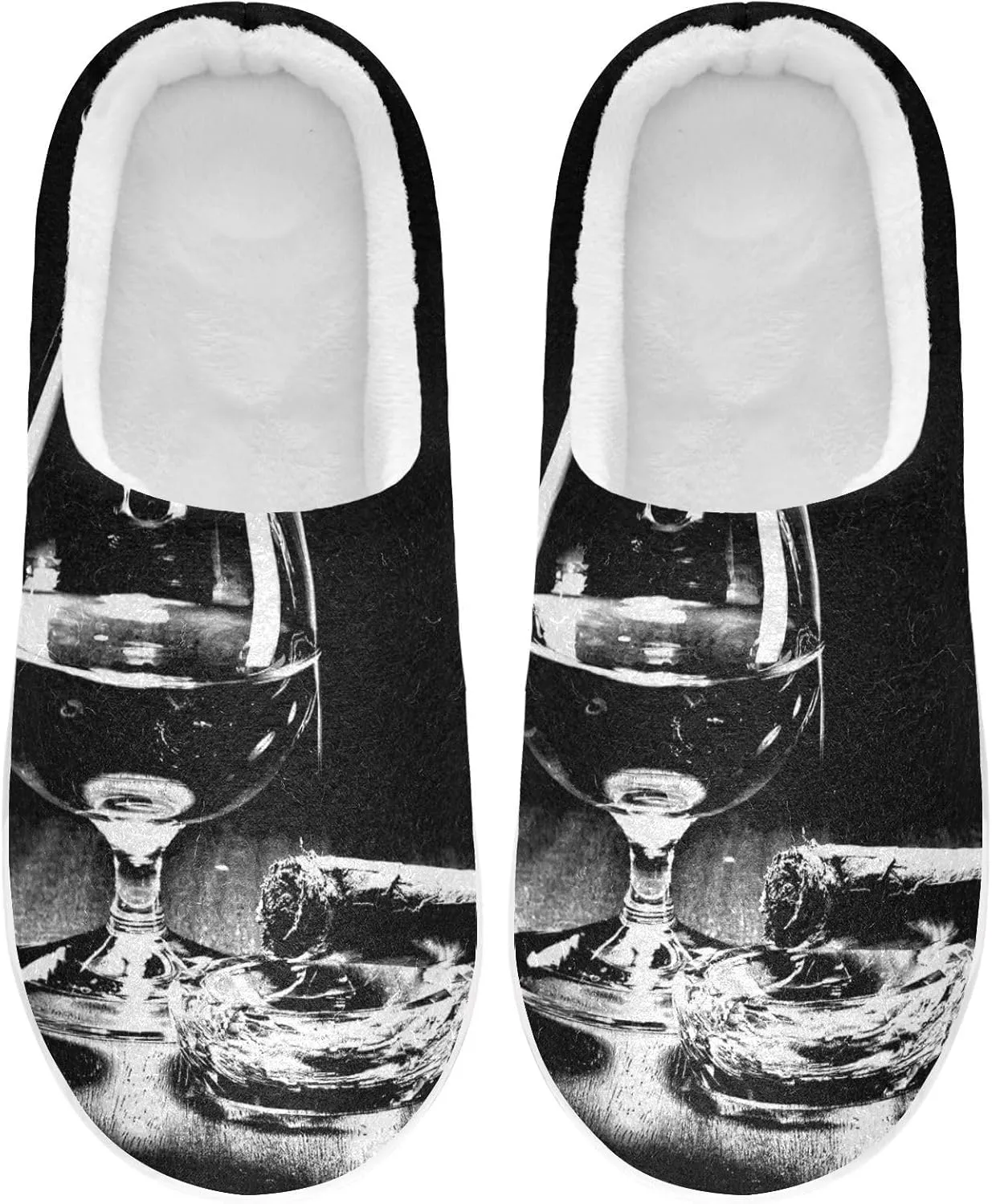 Unisex Memory Foam Slippers Non-Skid Slip-on Soft Warm Sole Fleece Shoes 6-17