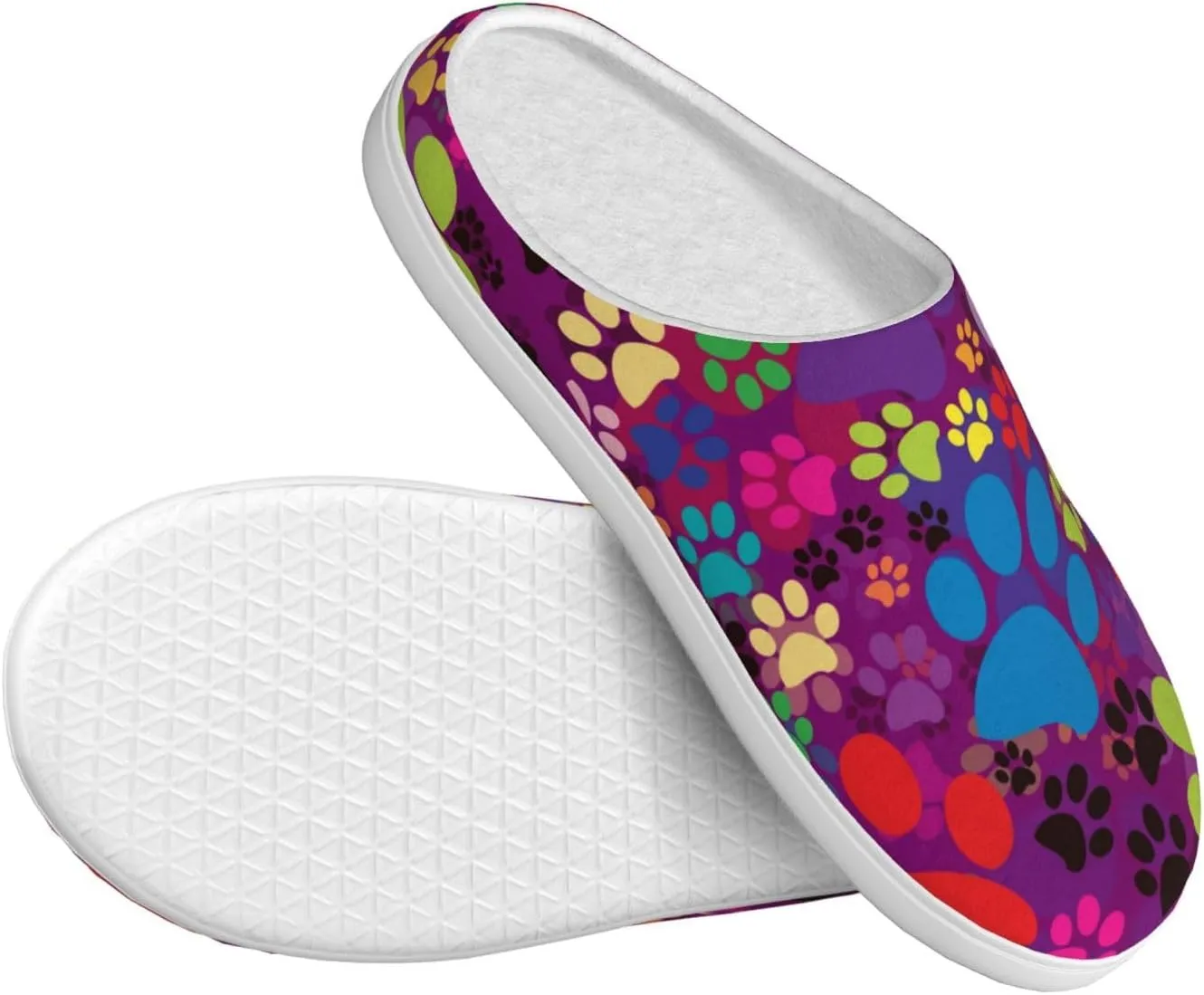 Unisex Warm Slippers Non-Slip Winter Fluffy Slippers Slip-On Plush Slippers Bedroom Slippers House Shoes For Men Women