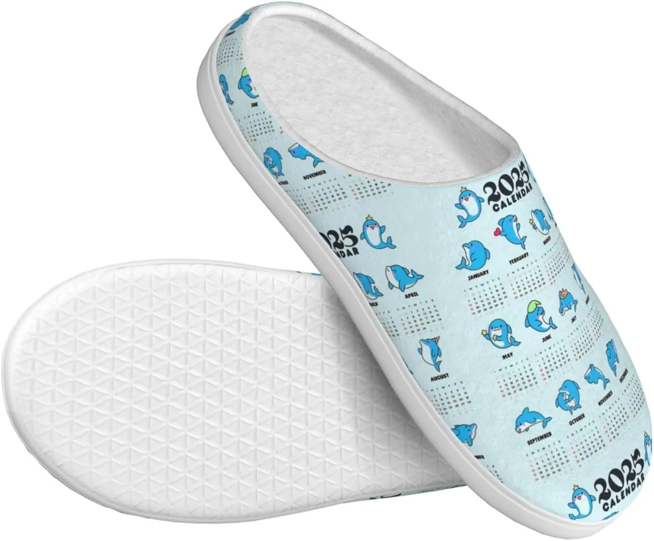 Unisex Warm Slippers Non-Slip Winter Fluffy Slippers Slip-On Plush Slippers Bedroom Slippers House Shoes For Men Women