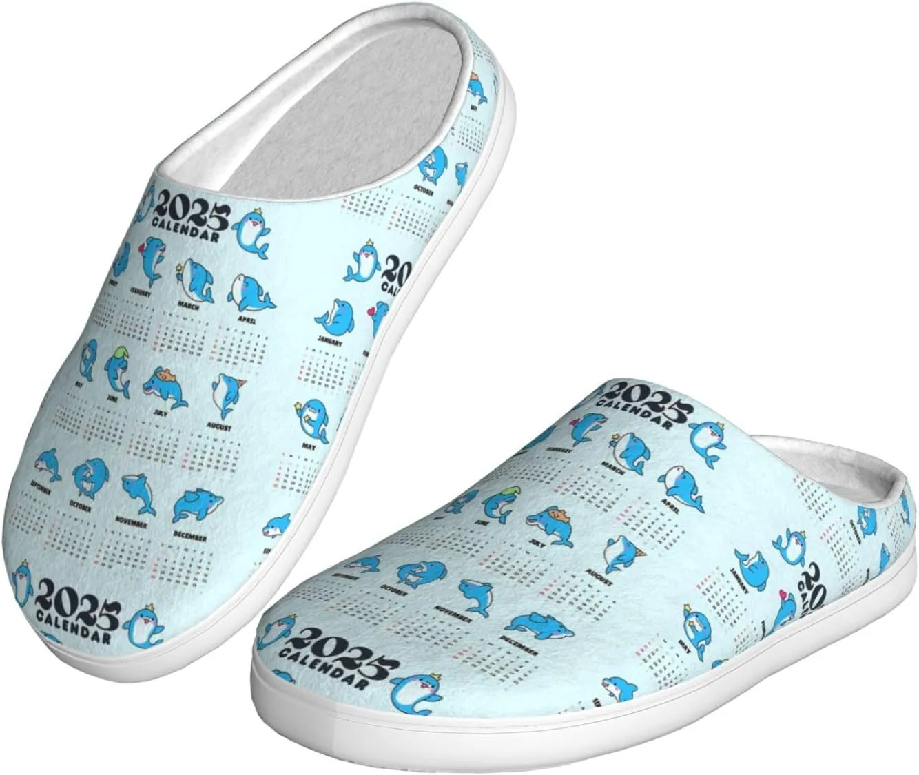 Unisex Warm Slippers Non-Slip Winter Fluffy Slippers Slip-On Plush Slippers Bedroom Slippers House Shoes For Men Women