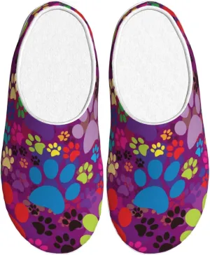 Unisex Warm Slippers Non-Slip Winter Fluffy Slippers Slip-On Plush Slippers Bedroom Slippers House Shoes For Men Women