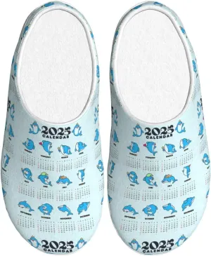 Unisex Warm Slippers Non-Slip Winter Fluffy Slippers Slip-On Plush Slippers Bedroom Slippers House Shoes For Men Women
