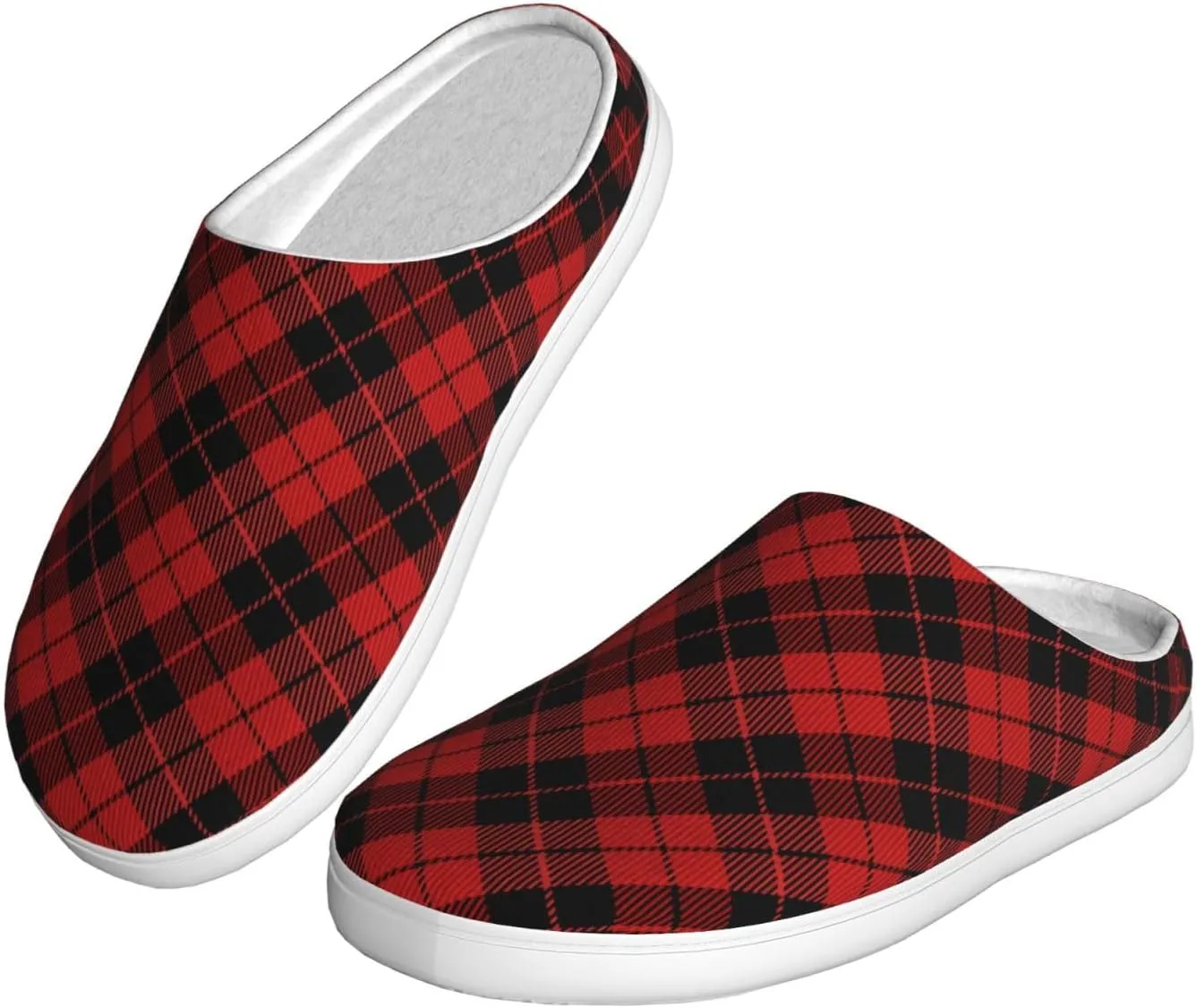Unisex Warm Slippers Non-Slip Winter Fluffy Slippers Slip-On Plush Slippers Bedroom Slippers House Shoes For Men Women