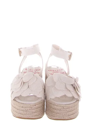 Valentino Atelier Woven Flower Espadrille Wedge SZ 36.5
