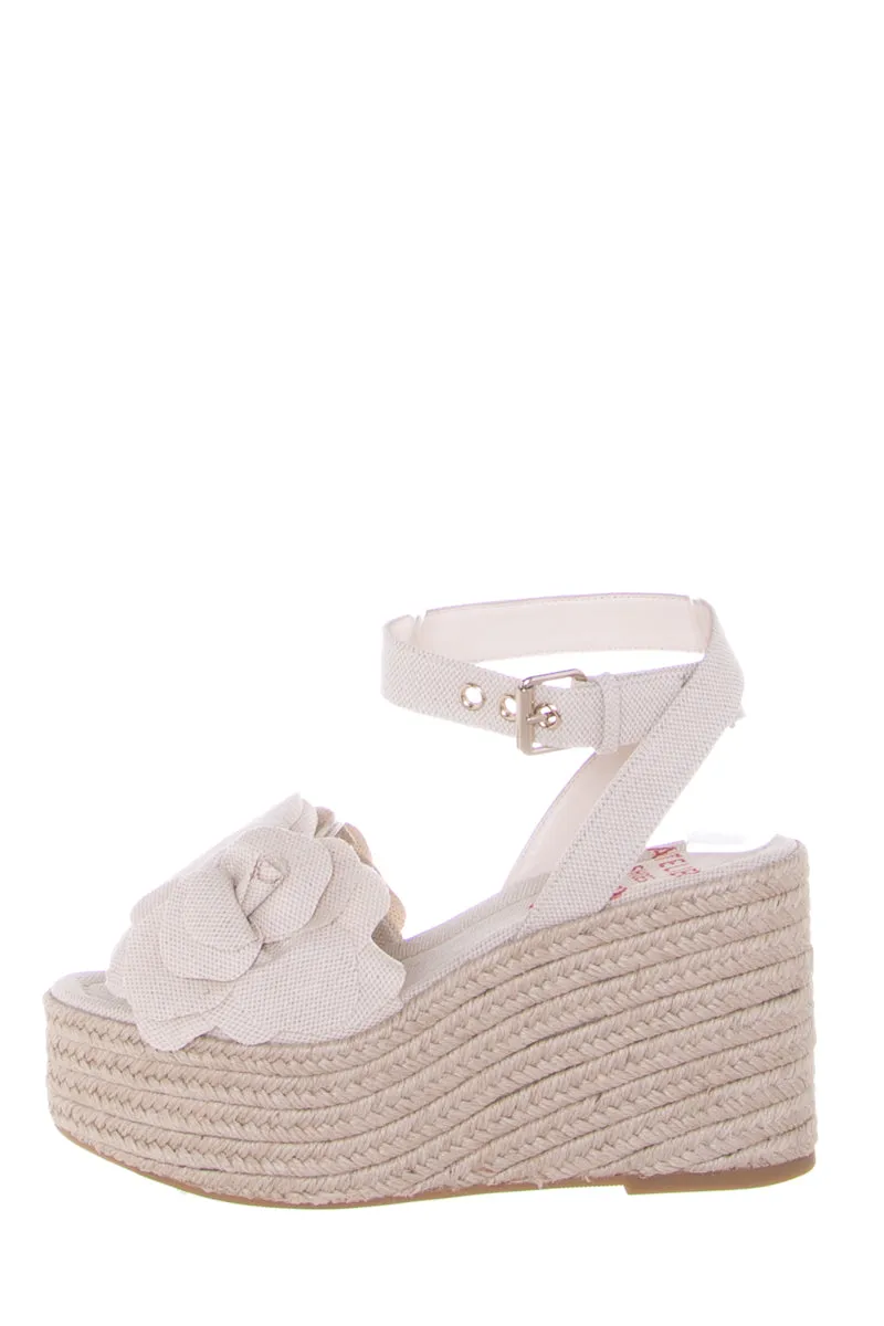 Valentino Atelier Woven Flower Espadrille Wedge SZ 36.5