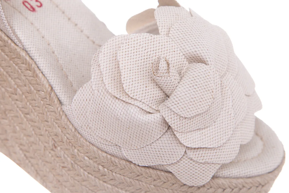 Valentino Atelier Woven Flower Espadrille Wedge SZ 36.5