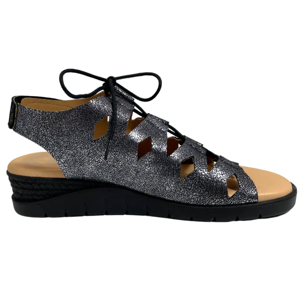 Valeria's Janice Black Sandal (Women's)