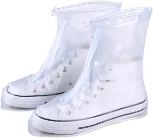 VICASKY Unisex Thickened Overshoes Covers Slip Reusable Rain Snow Shoe Protectors White for and Splash Protection