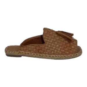 Villa Leather Espadrille Tan