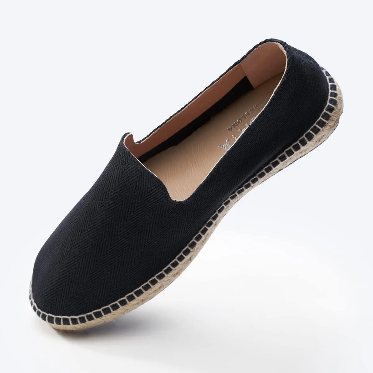 VISCATA Portbou Canvas Espadrille Flats Handmade Men's Espadrille Sandals with Breathable Cotton Canvas and 100% Natural Jute Midsole for All Casual Occasions