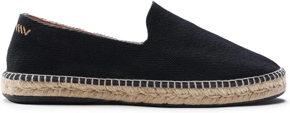 VISCATA Portbou Canvas Espadrille Flats Handmade Men's Espadrille Sandals with Breathable Cotton Canvas and 100% Natural Jute Midsole for All Casual Occasions