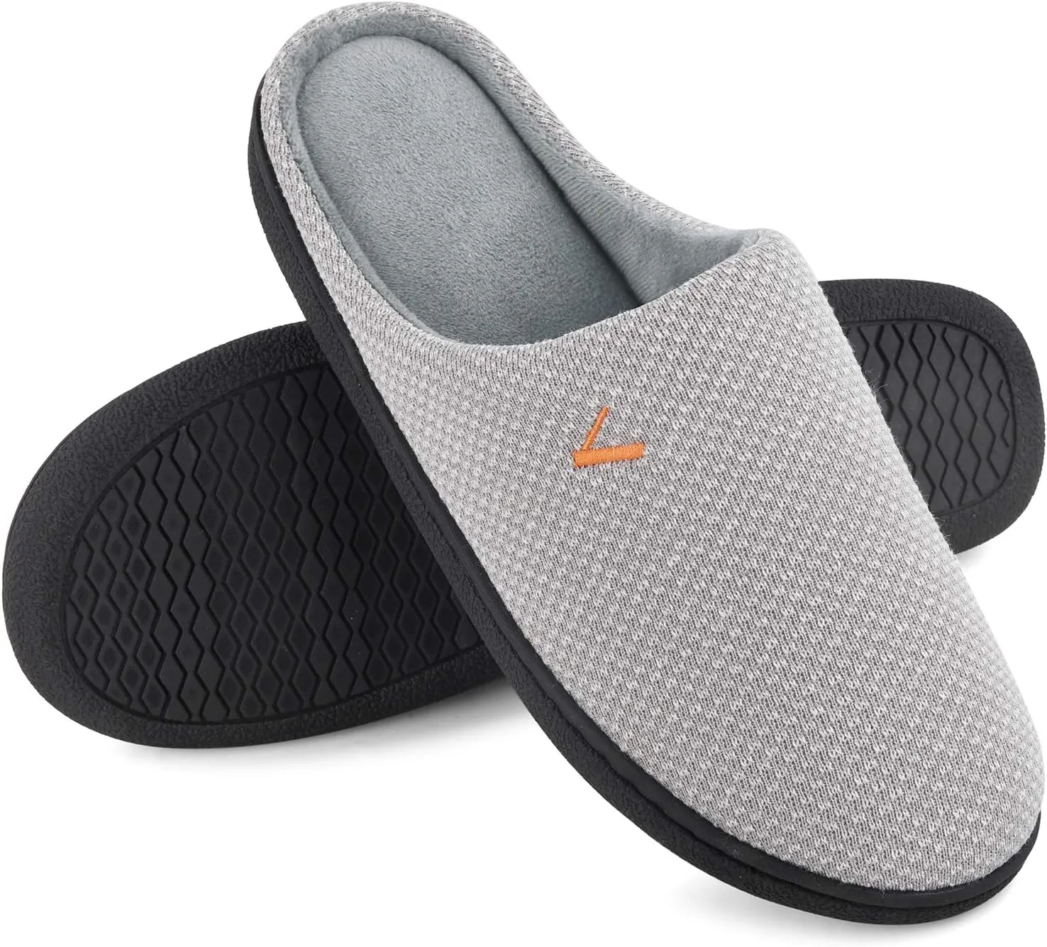 VONMAY Women's Slip On Slippers Warm Two-Tone Memory Foam House Shoes Lightweight Non-Slip Indoor Outdoor