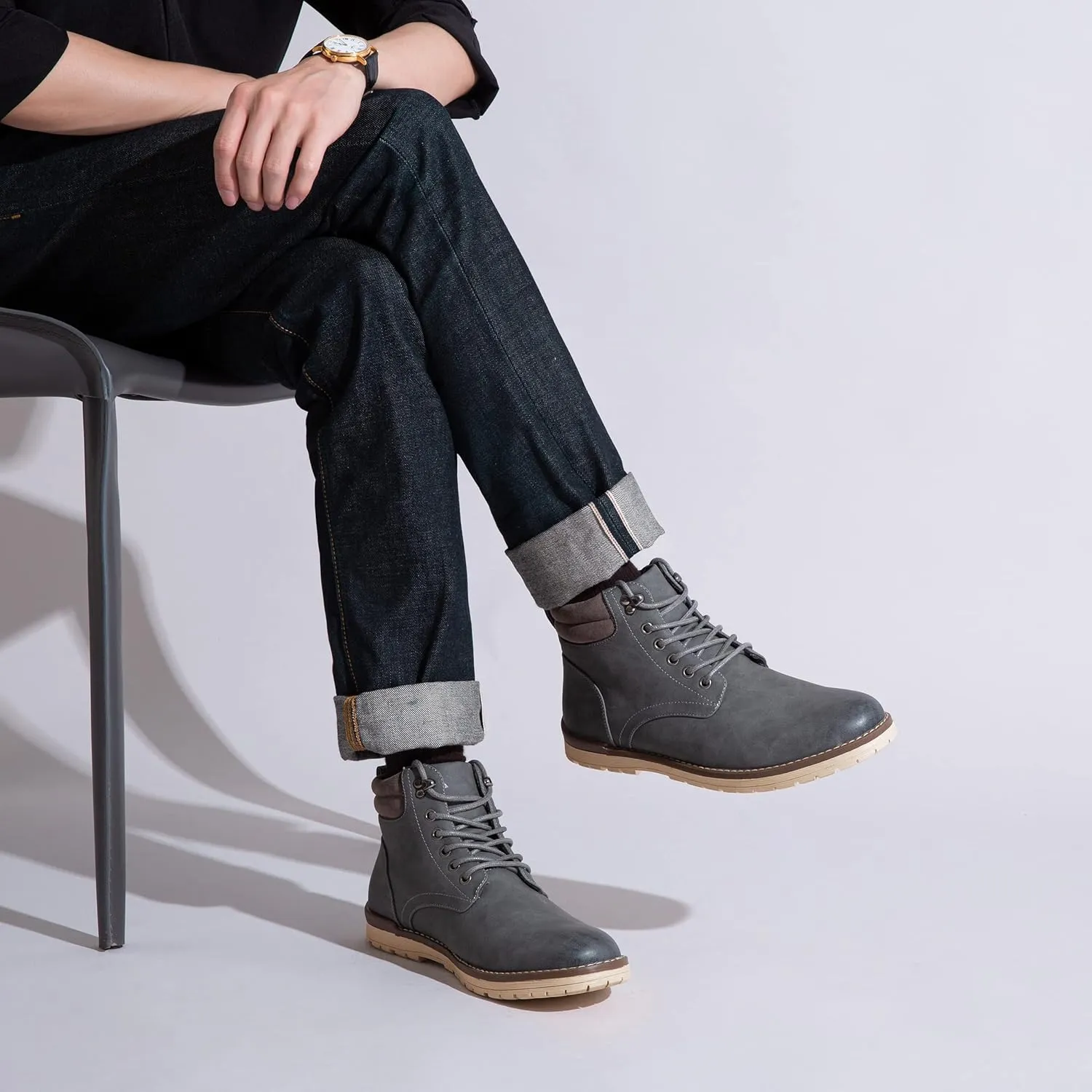 Vostey Men's Hiking Boots Waterproof Casual Chukka Boots for Men